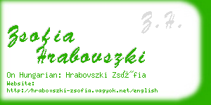 zsofia hrabovszki business card